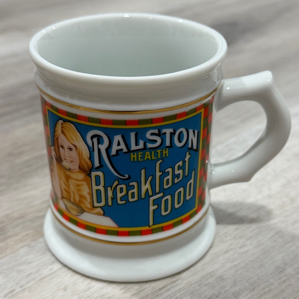 Vintage Ralston Breakfast Food Mug Franklin Porcelain Corner Store Franklin Mint
